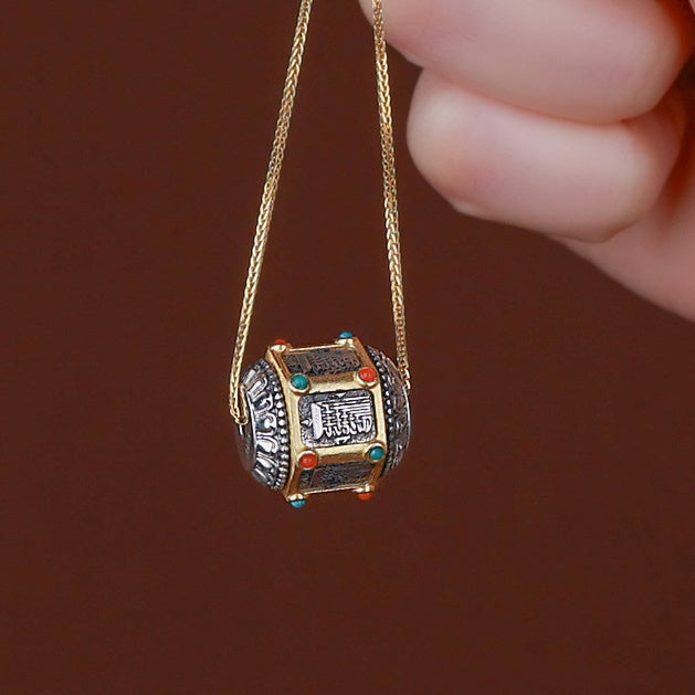 Ten‑Fold Freedom Guardian Bead | Silver, Brass, Agate & Turquoise diy
