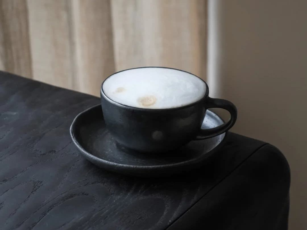 a Tibetan Black Pottery Coffee Cup