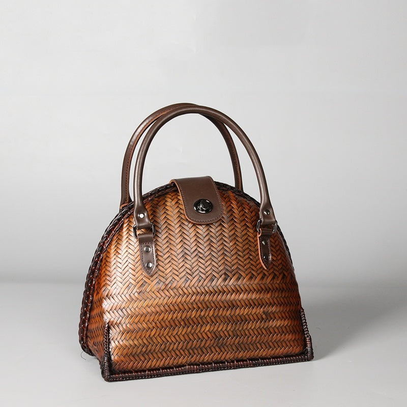 Handwoven Bamboo Shell Bag — Vintage-Inspired & Eco‑Chic