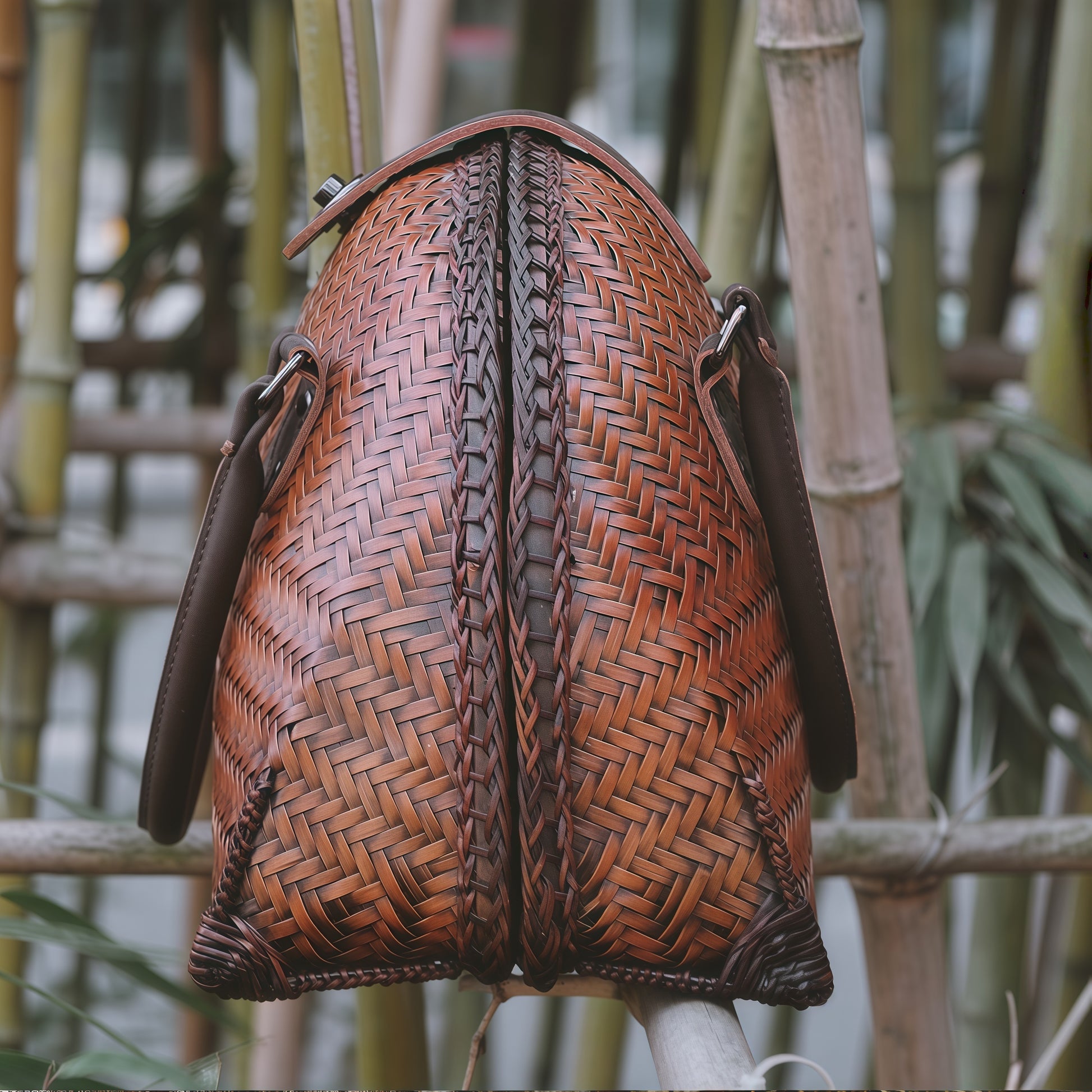Handwoven Bamboo Shell Bag — Vintage-Inspired & Eco‑Chic