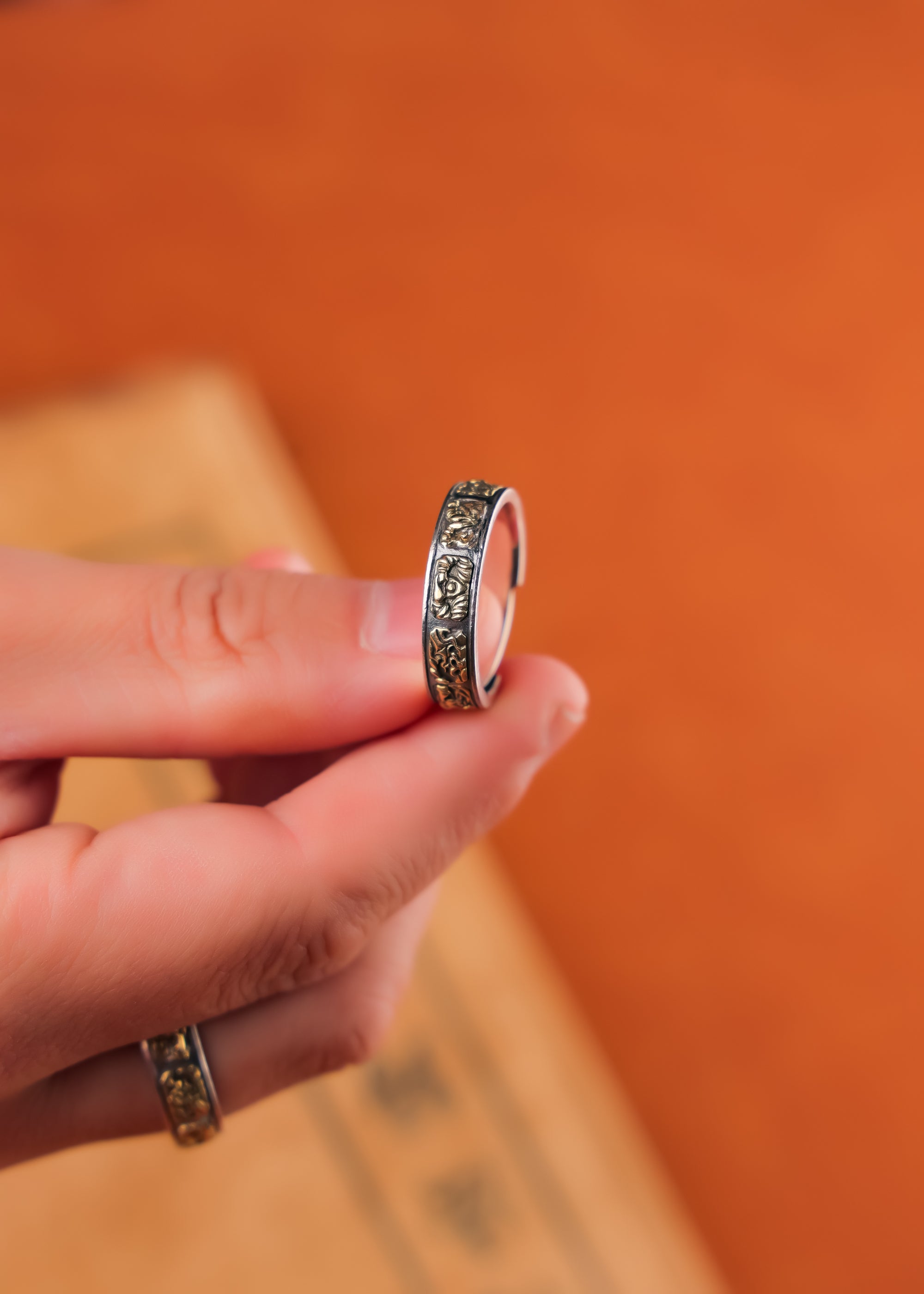 Eight Wealth Deities Guardian Ring | 925 Silver & Brass