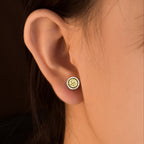 Guardian Zodiac Buddha Stud Earrings | 925 Silver & Brass
