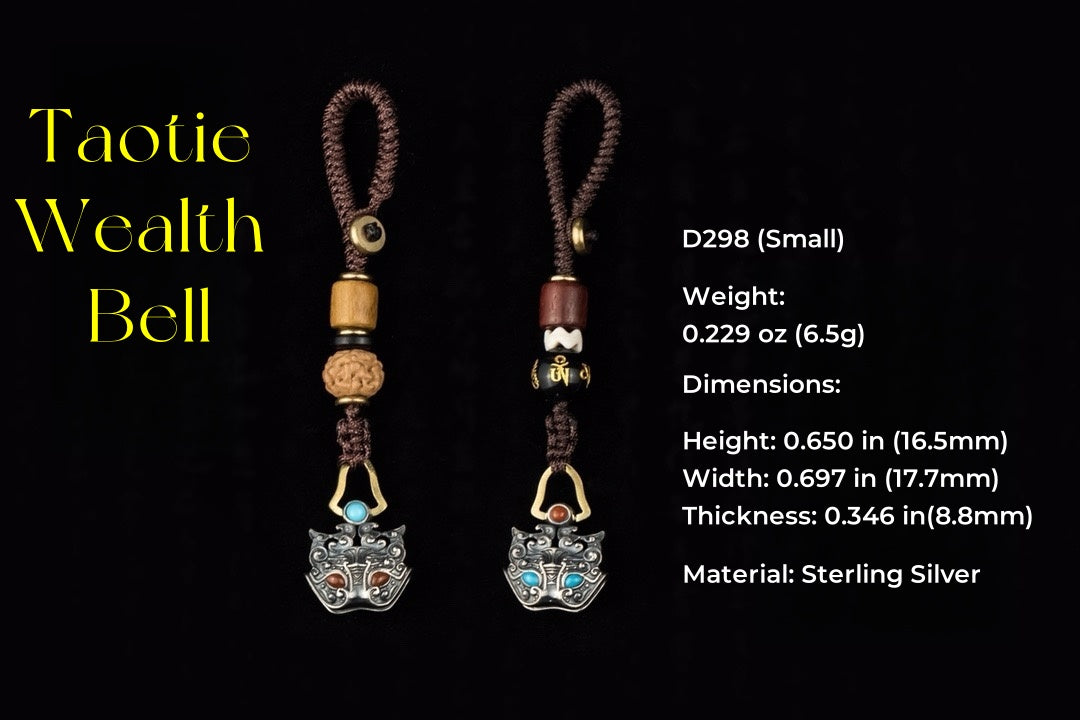 Pixiu Wealth Bell Pendant | Sterling Silver & Turquoise Amulet