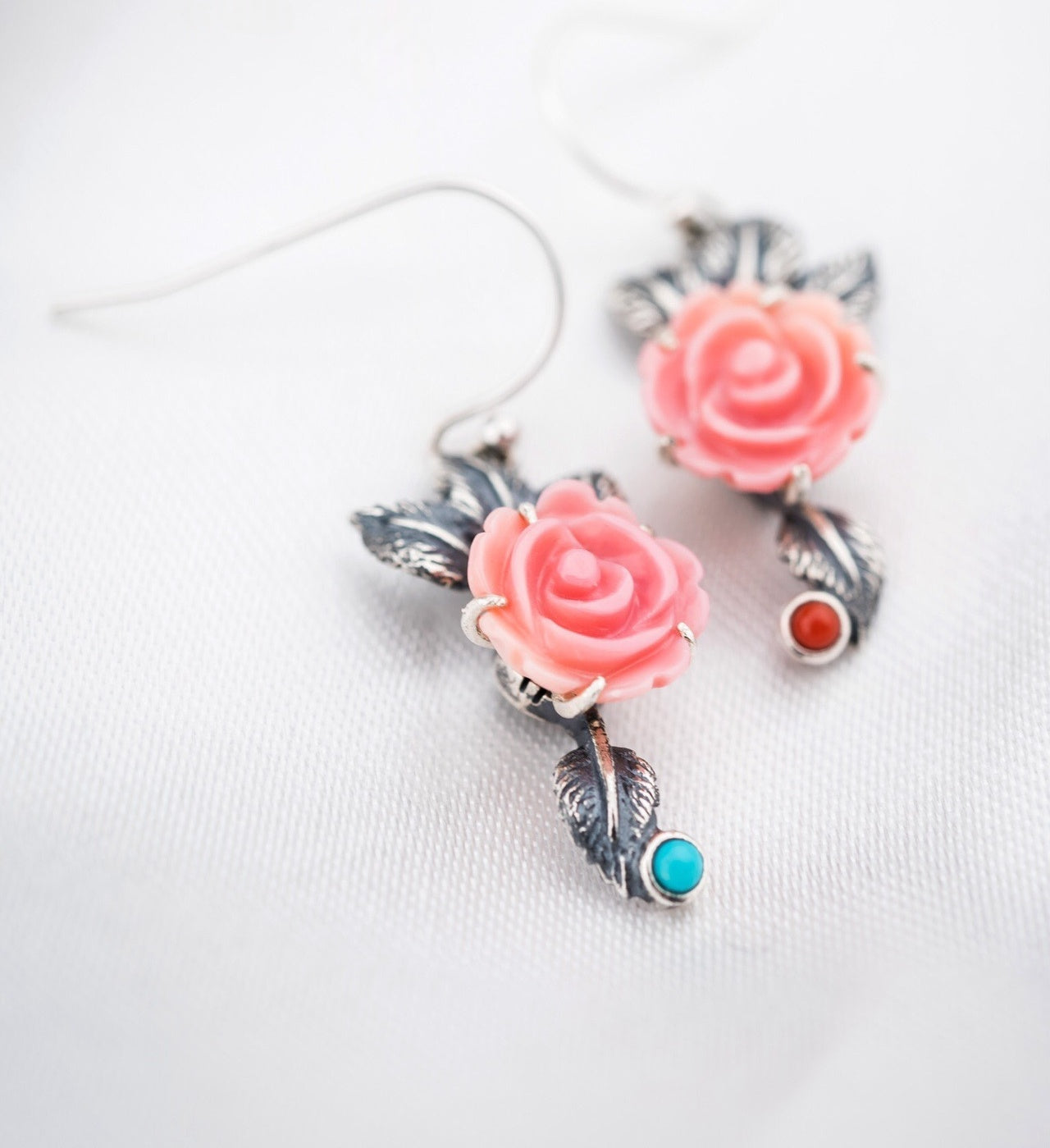 Queen Conch Rose Earrings | Rotating Sterling-Silver Love Blooms