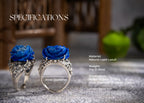 Peony of Lhasa Ring | Carved Lapis Lazuli & 925 Silver