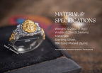 Yellow Jambhala Wealth Ring | 925 Silver + Brass Tibetan Talisman
