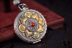 Mandala Gau Thangka Locket Necklace | 925 Silver Amulet