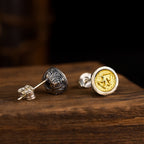 Guardian Zodiac Buddha Stud Earrings | 925 Silver & Brass