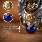 Yellow Jambhala Wealth Locket Pendant | Silver, Brass & Gemstone