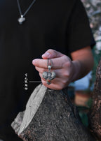 Garuda Guardian Pendant | Sterling Silver, Agate & Turquoise