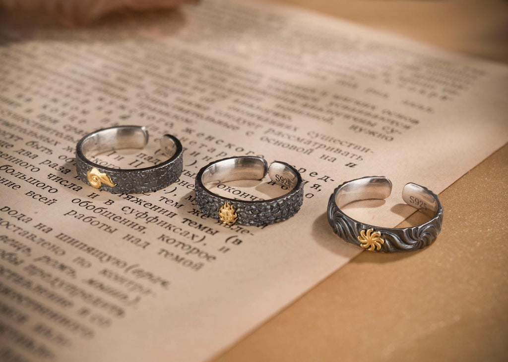 Tibetan Energy‑Bless Rings | Stackable 925 Silver Talismans