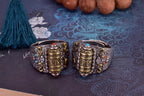 Spinning Mantra Taotie Ring | 925 Silver, Turquoise & Agate