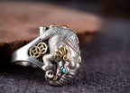 Auspicious Elephant Ring | 925 Silver, Brass & Turquoise