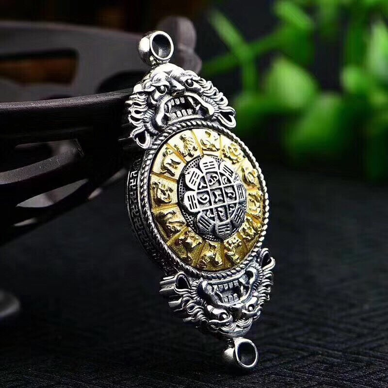 Sacred Spin Fortune Wheel Pendant — Customize Blessings with Zodiac Energy