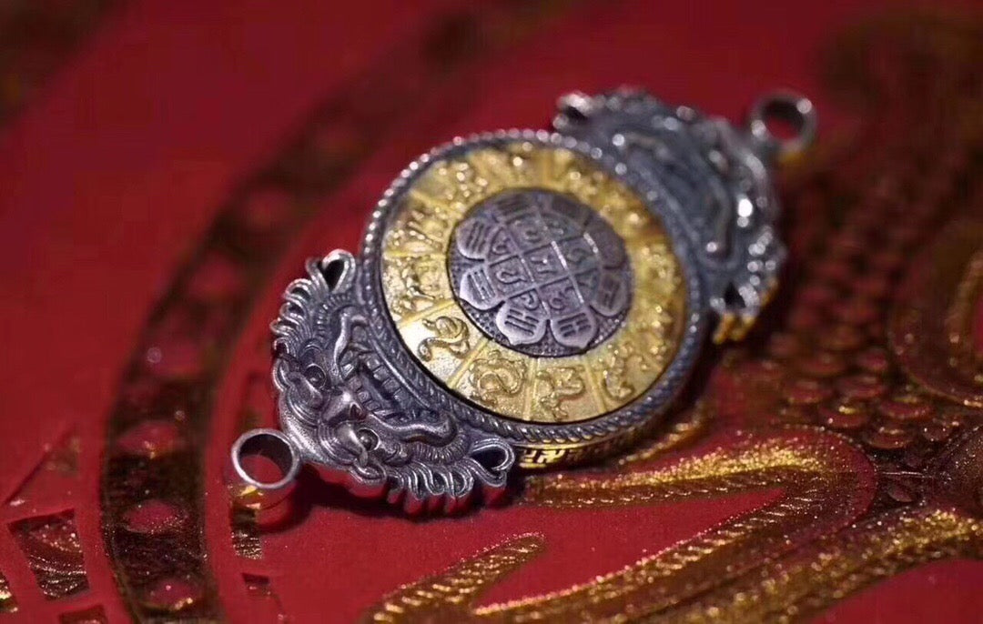 Sacred Spin Fortune Wheel Pendant — Customize Blessings with Zodiac Energy