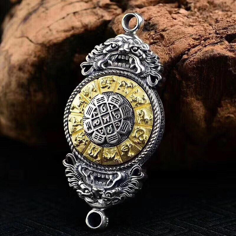 Sacred Spin Fortune Wheel Pendant — Customize Blessings with Zodiac Energy
