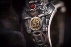 Tibetan Snow‑Lion Spinner Ring | 925 Silver, Dzi & Agate