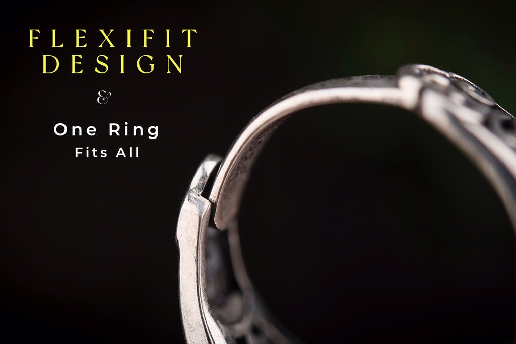 Tibetan Snow‑Lion Spinner Ring | 925 Silver, Dzi & Agate