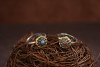 Tibetan Lotus Ring | 925 Silver, 24 k‑Plated Brass & Gem