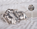 Golden Bloom Rose Earrings | Sterling-Silver & Tourmaline
