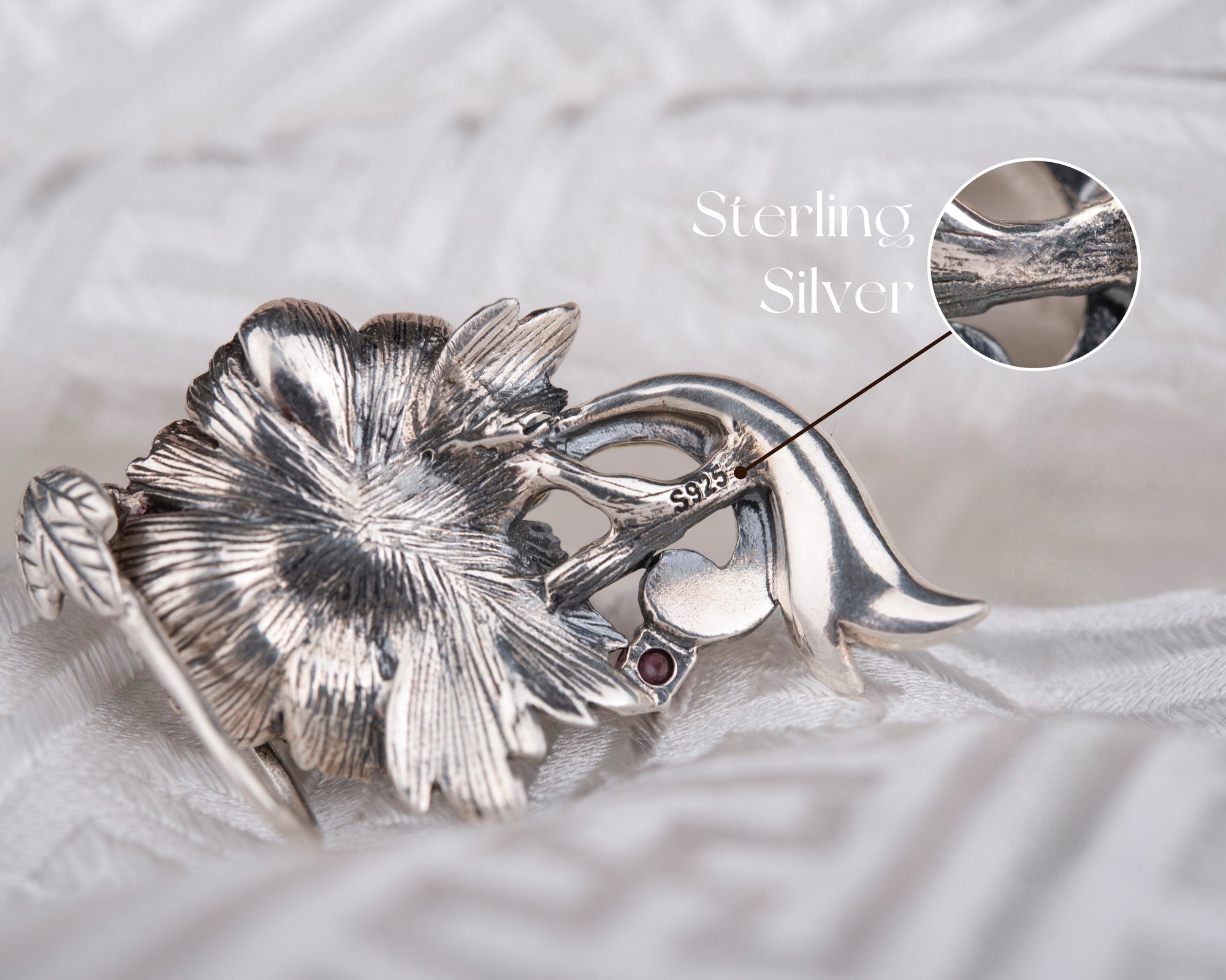 Golden Bloom Rose Earrings | Sterling-Silver & Tourmaline