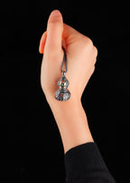 Tibetan Gourd Pendant | Sterling Silver, Brass & Agate Luck Charm