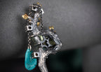 Grapevine Pisces Hairpin | Sterling Silver & Prehnite Drops