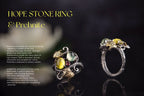 Hope Stone Prehnite Vine Ring | 925 Silver & Tourmaline