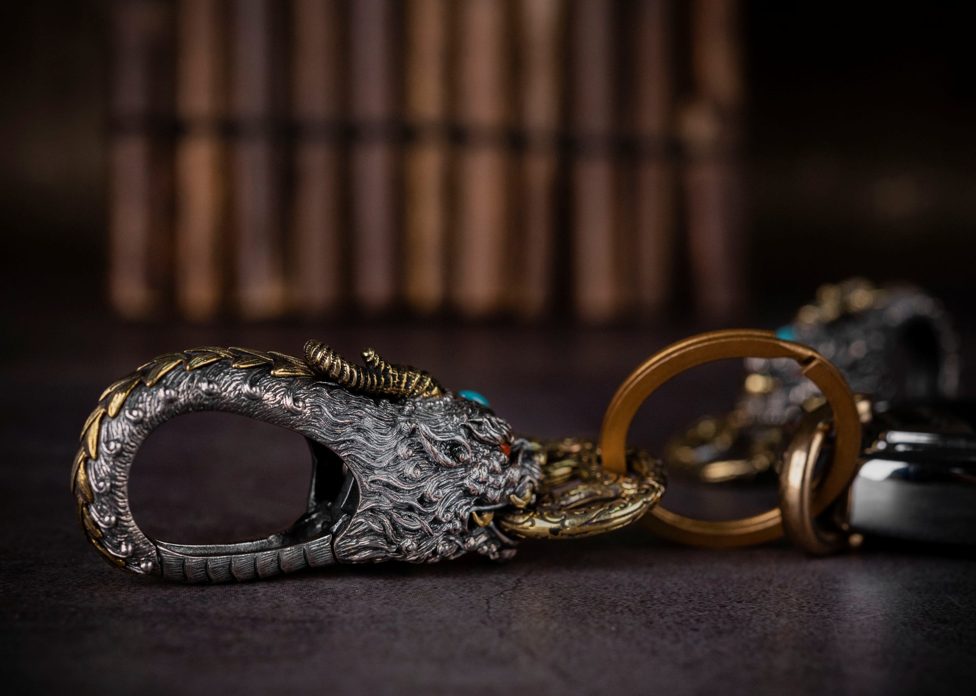 Handcrafted Tibetan Pixiu Keychain with Energy Blessing