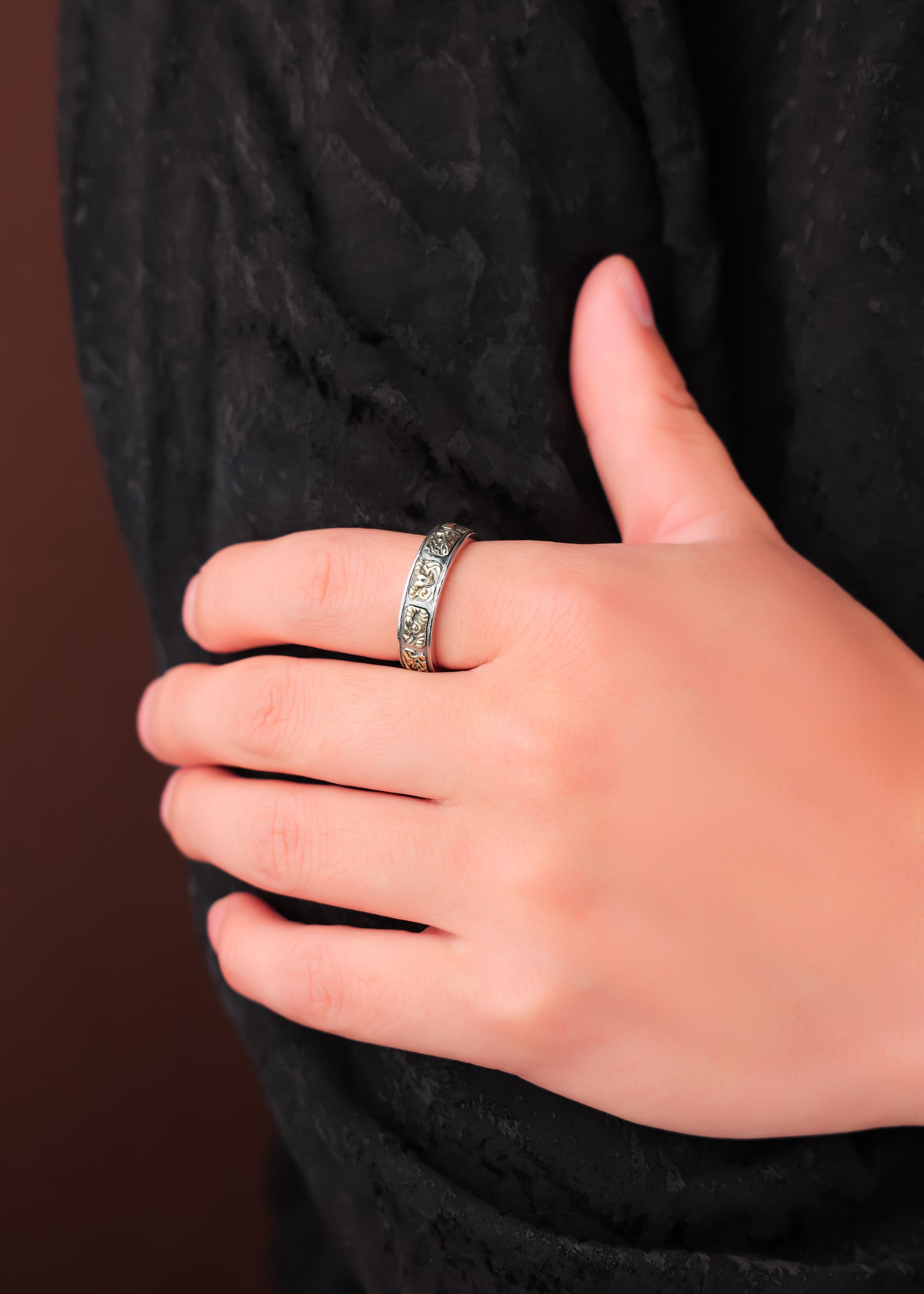 Eight Wealth Deities Guardian Ring | 925 Silver & Brass