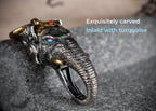 Tibetan Elephant-God Keychain – Silver, Turquoise & Agate