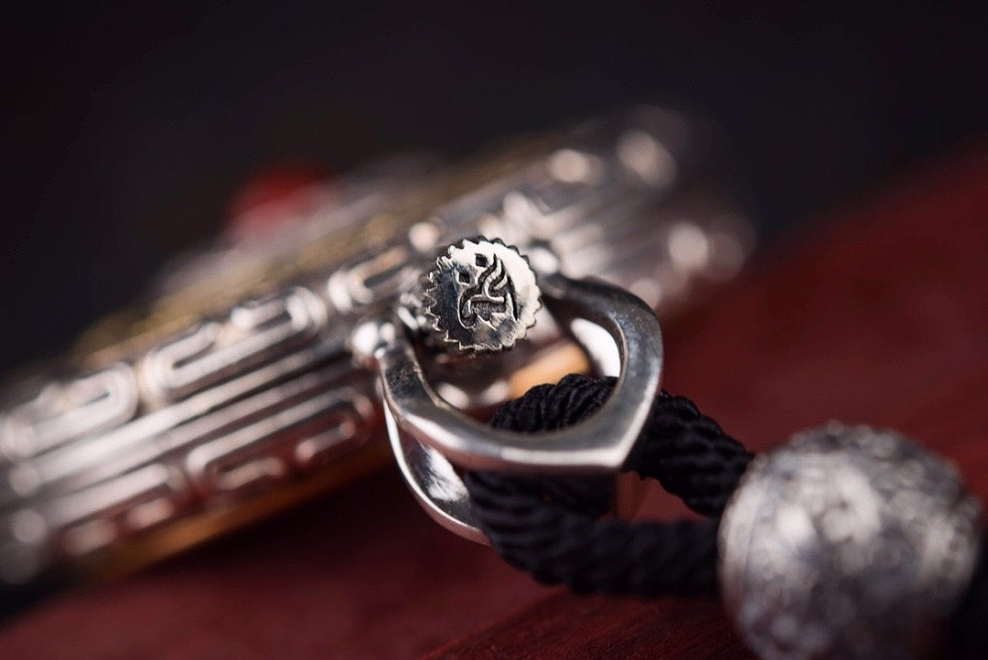 Mandala Gau Thangka Locket Necklace | 925 Silver Amulet