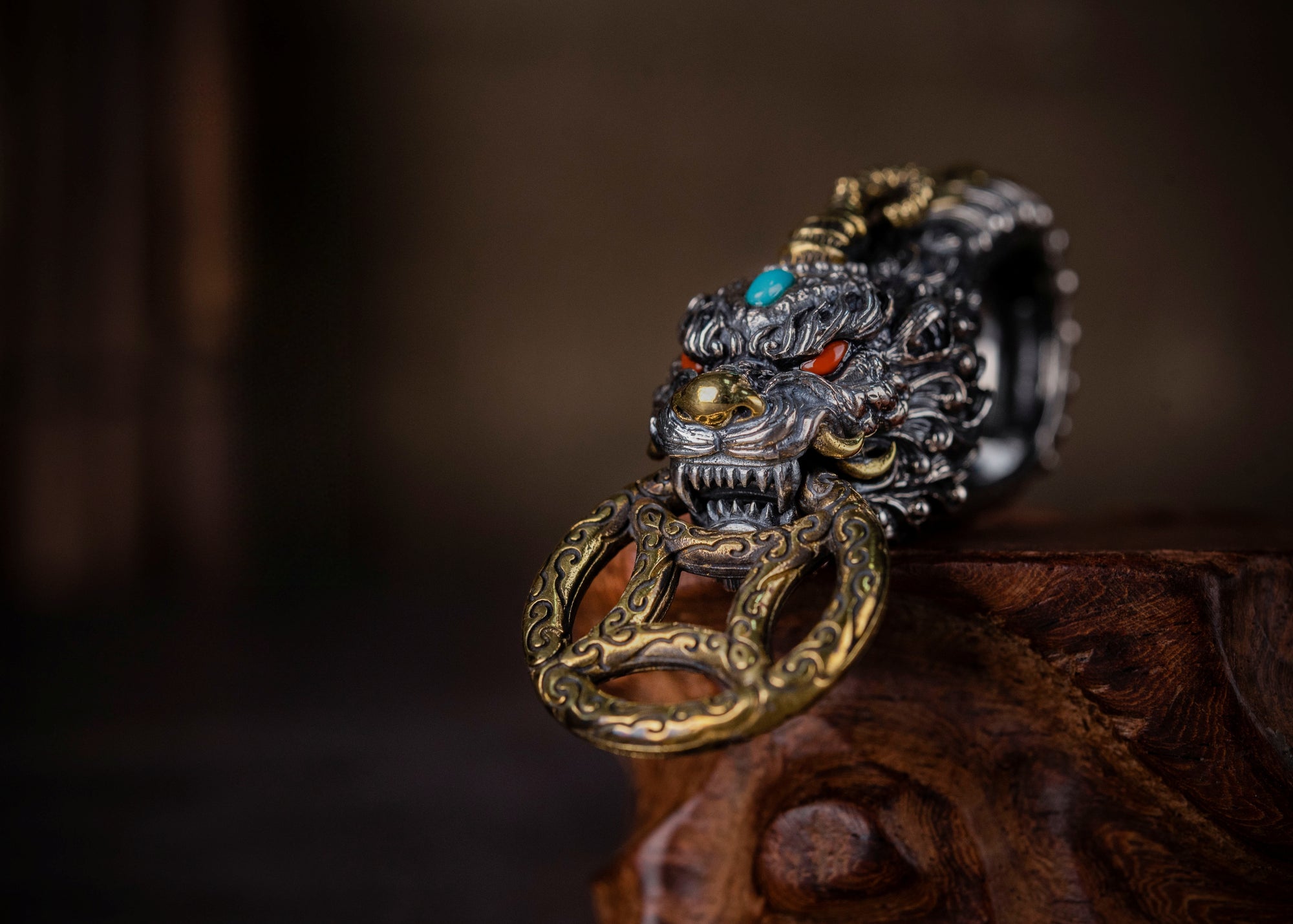 Handcrafted Tibetan Pixiu Keychain with Energy Blessing