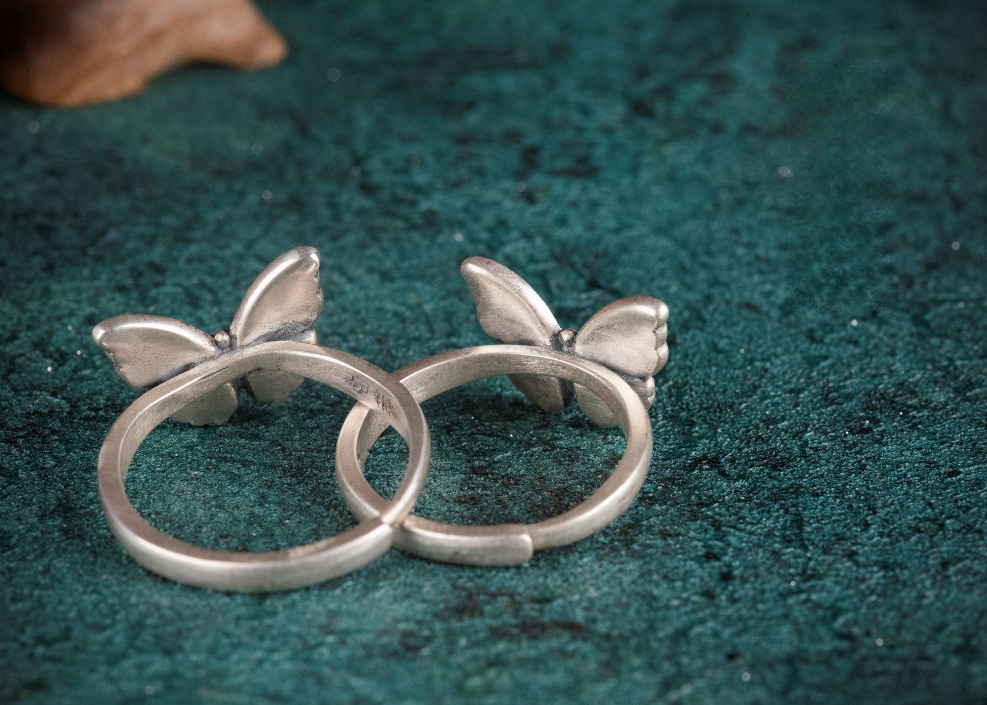 Tibetan “Love‑Wing” Butterfly Ring | 925 Silver Cloisonné