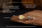 Guardian Zodiac Buddha Stud Earrings | 925 Silver & Brass