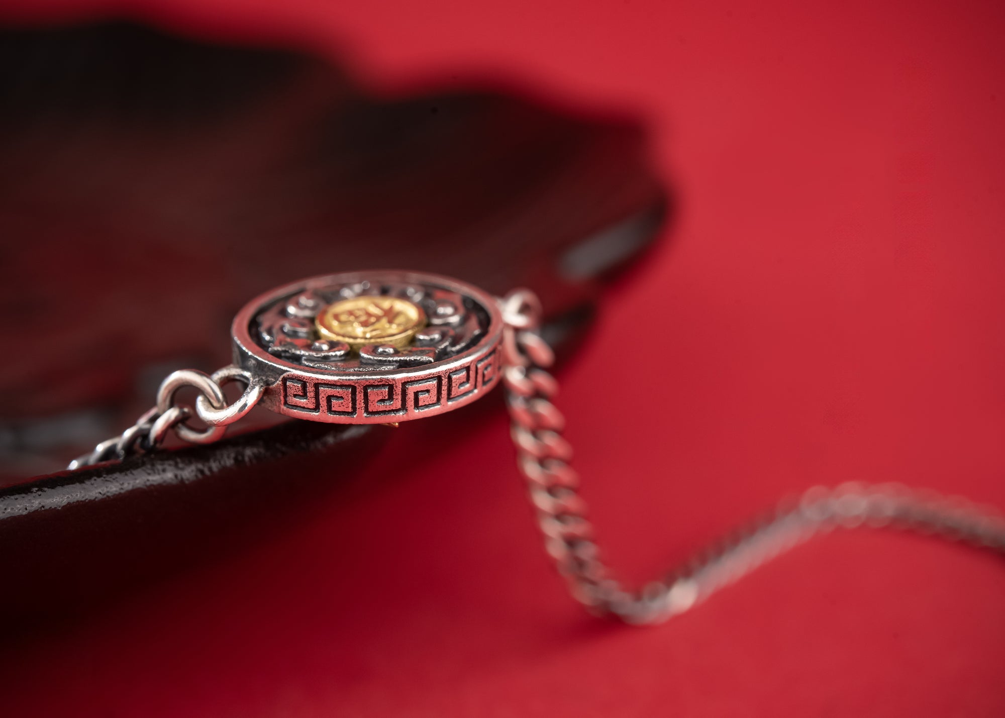 Nine‑Tail Fox Talisman Bracelet | 925 Silver & Red Zircon
