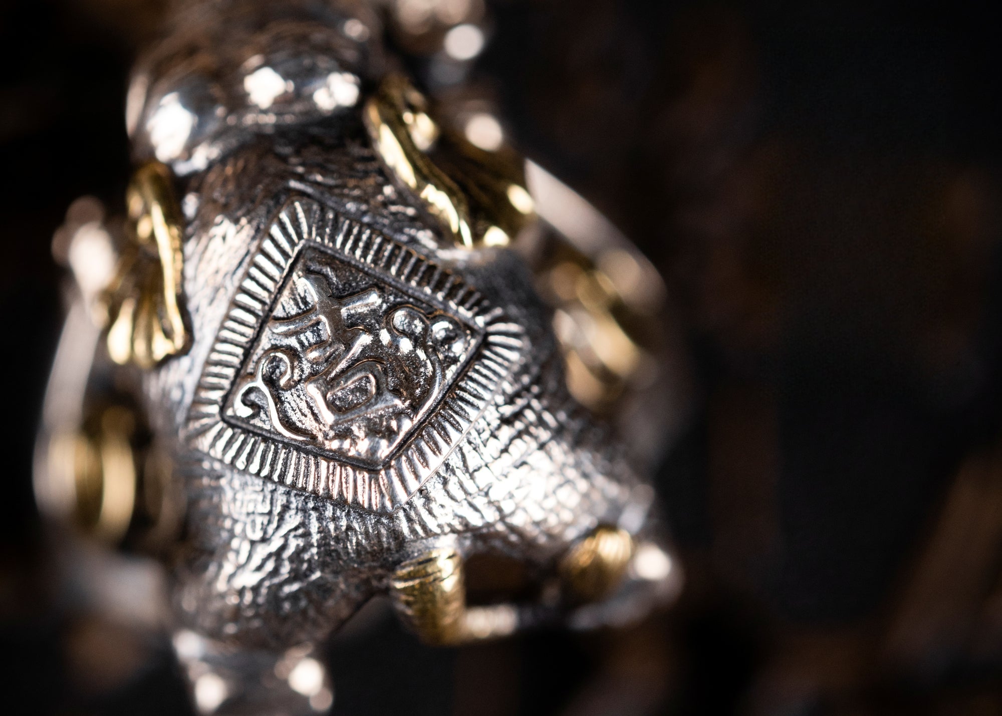 Auspicious Elephant Ring | 925 Silver, Brass & Turquoise