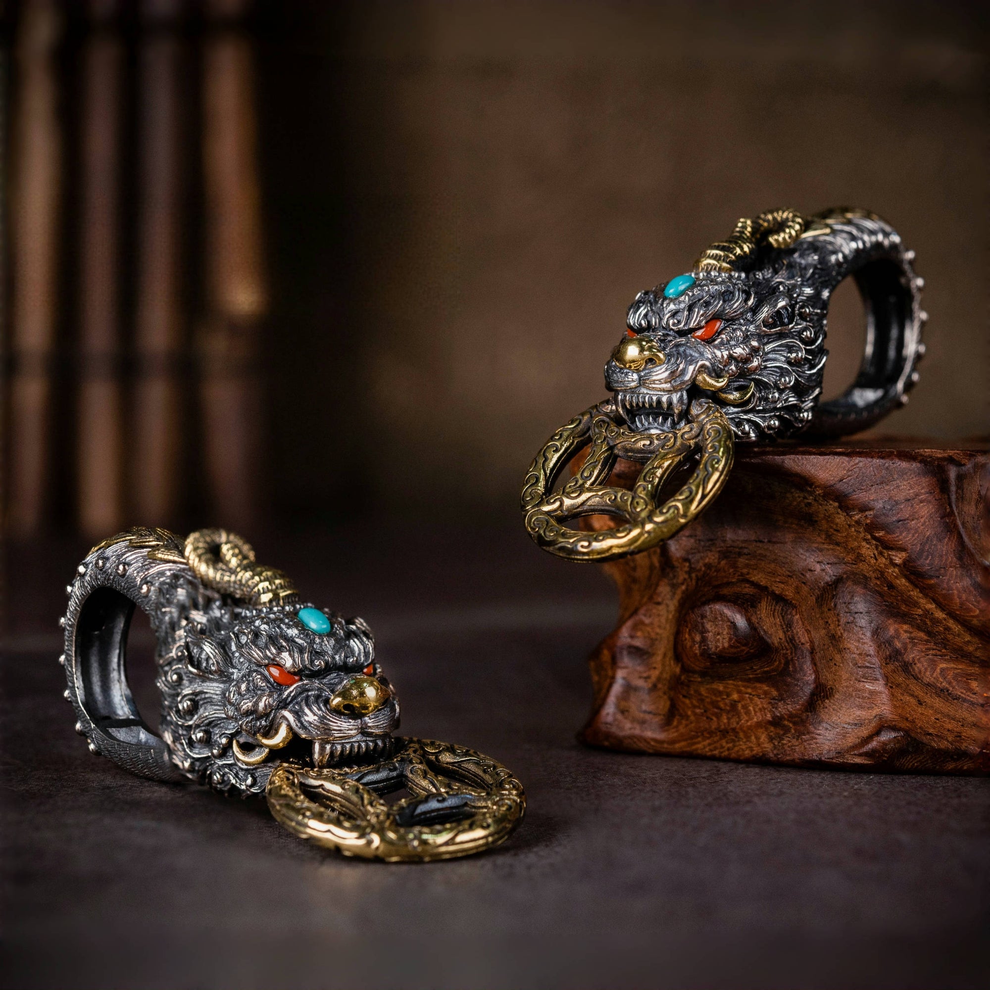 Handcrafted Tibetan Pixiu Keychain with Energy Blessing