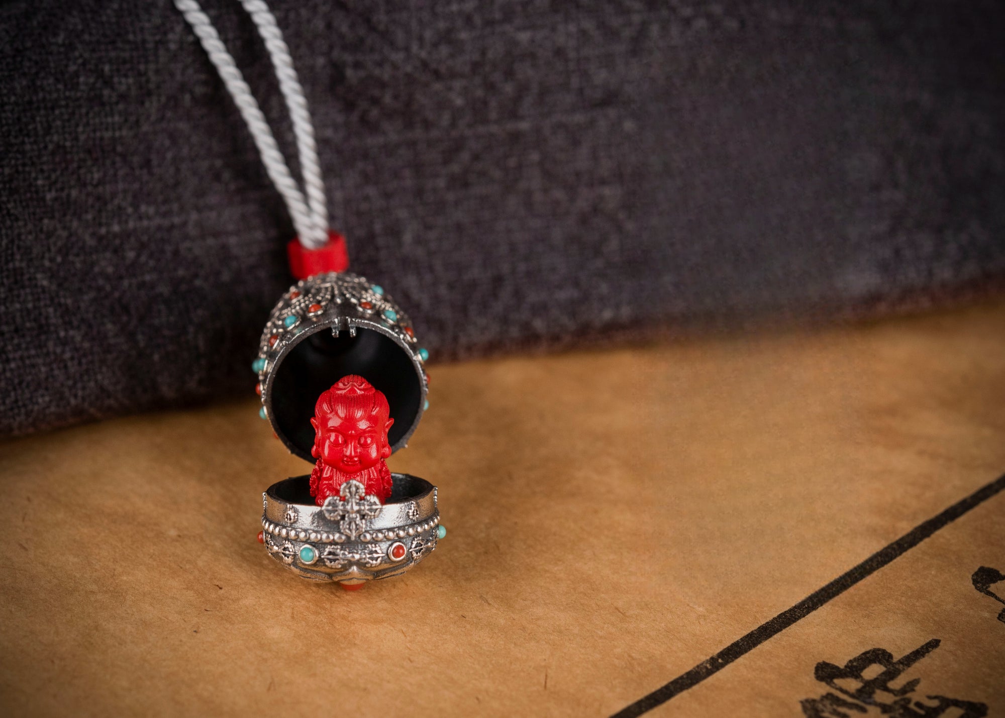 Nine‑Bloom Secret Locket | Choose Your Deity in Sterling Silver