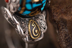 Medicine Buddha Spinner Ring | 925 Silver & Turquoise Dzi