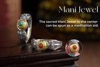 Vajra Mani Spinner Ring | 925 Silver, Agate / Turquoise