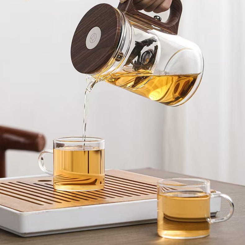 Smart Magnetic Teapot | Lazy Tea Maker with Tea-Water Separation | 600ml Glass Infuser Pot