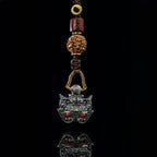 Pixiu Wealth Bell Pendant | Sterling Silver & Turquoise Amulet
