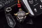 Tibetan Snow-Lion Guardian Pendant – Silver Bell & Feng-Shui Luck