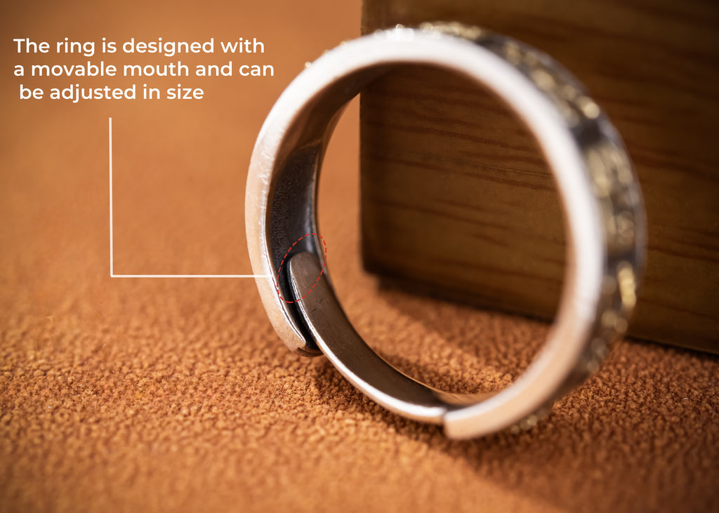 Eight Wealth Deities Guardian Ring | 925 Silver & Brass