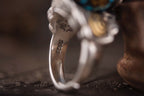Medicine Buddha Spinner Ring | 925 Silver & Turquoise Dzi