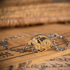 White Jambhala Wealth Bracelet | 925 Silver & Red Agate
