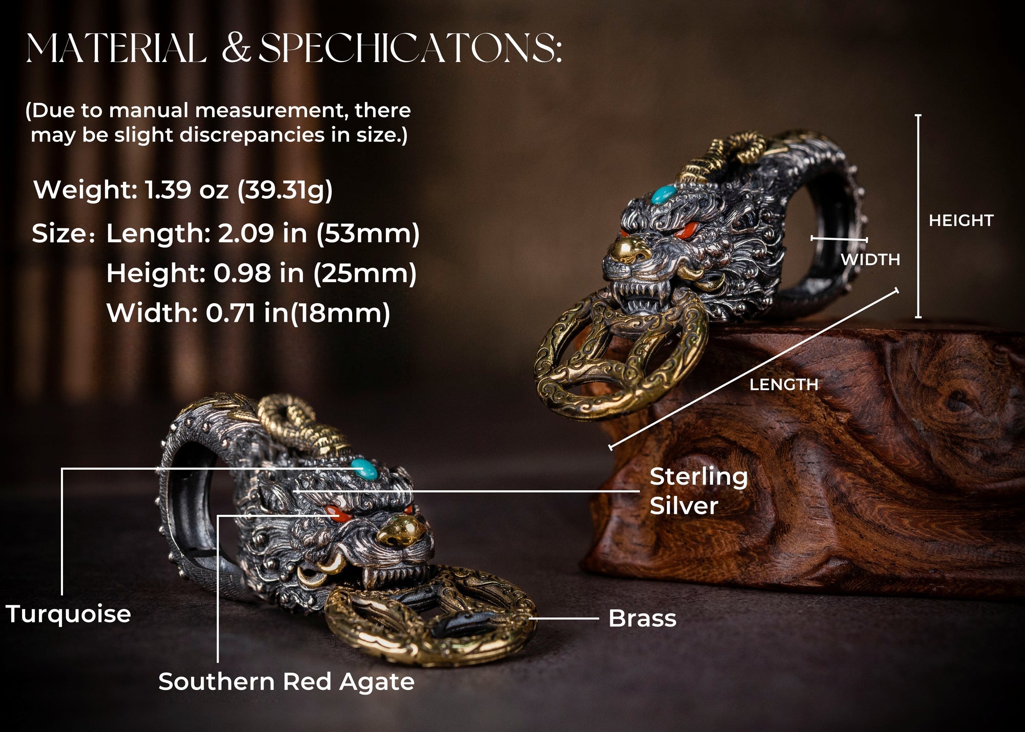 Handcrafted Tibetan Pixiu Keychain with Energy Blessing