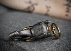 Tibetan Elephant-God Keychain – Silver, Turquoise & Agate