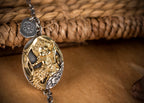 White Jambhala Wealth Bracelet | 925 Silver & Red Agate